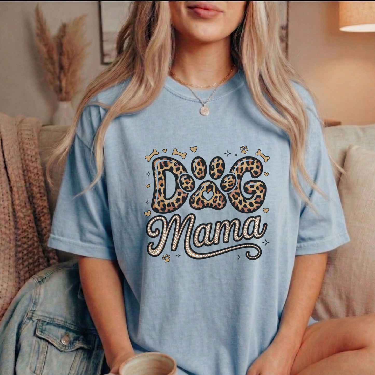 Dog Mama Leopard Paw T-Shirt — Dog Lover Gift for Mother's Day & Birthday