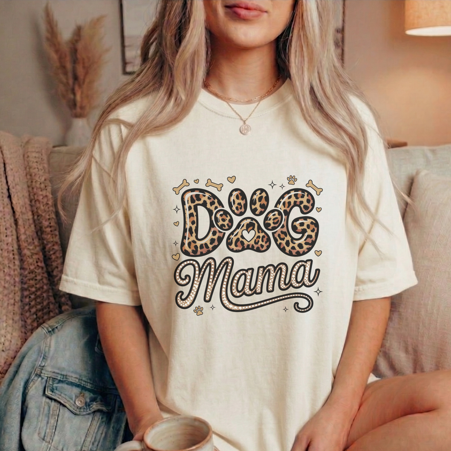 Dog Mama Leopard Paw T-Shirt — Dog Lover Gift for Mother's Day & Birthday