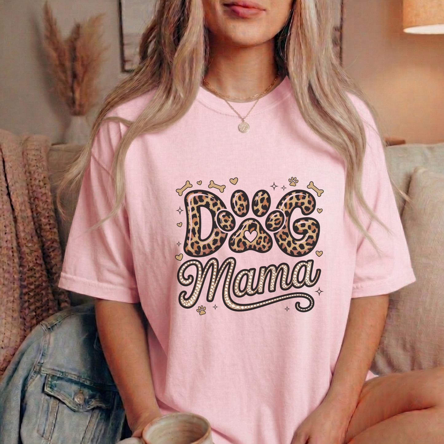 Dog Mama Leopard Paw T-Shirt — Dog Lover Gift for Mother's Day & Birthday