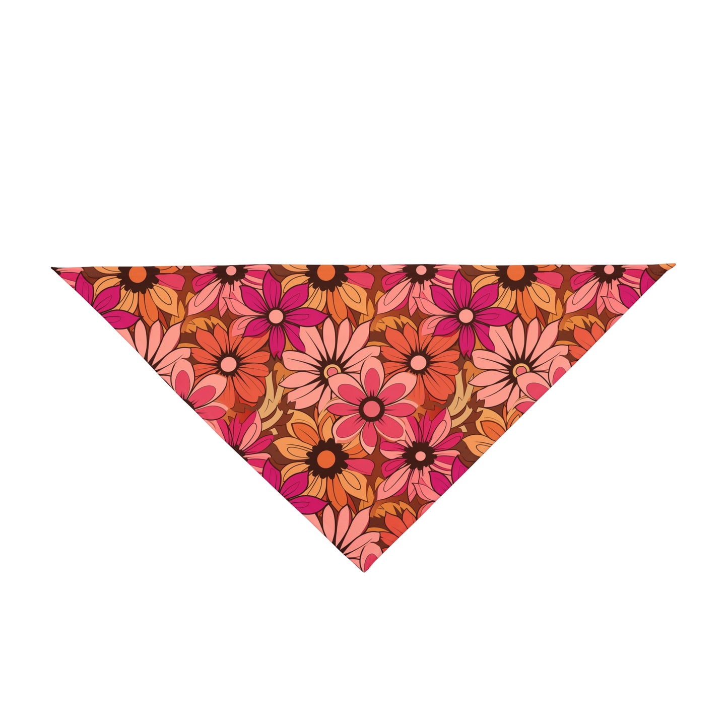 Retro Pink & Orange Daisy Print for Dogs & Cats